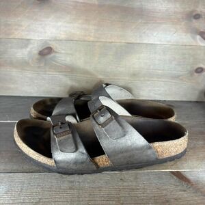 birkenstock arizona womens size 8 shoes brown slip on comfort slide sandals